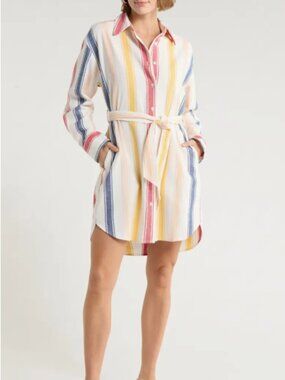 Mother The Roomie Frenchie Long Sleeve Shirtdress
